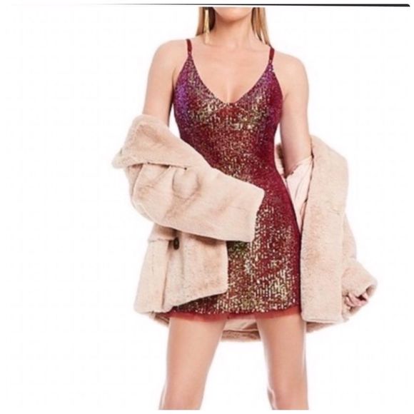 𝅺FREE People Kate Faux Fur Coat Jacket In Apricot - Picture 14 of 15